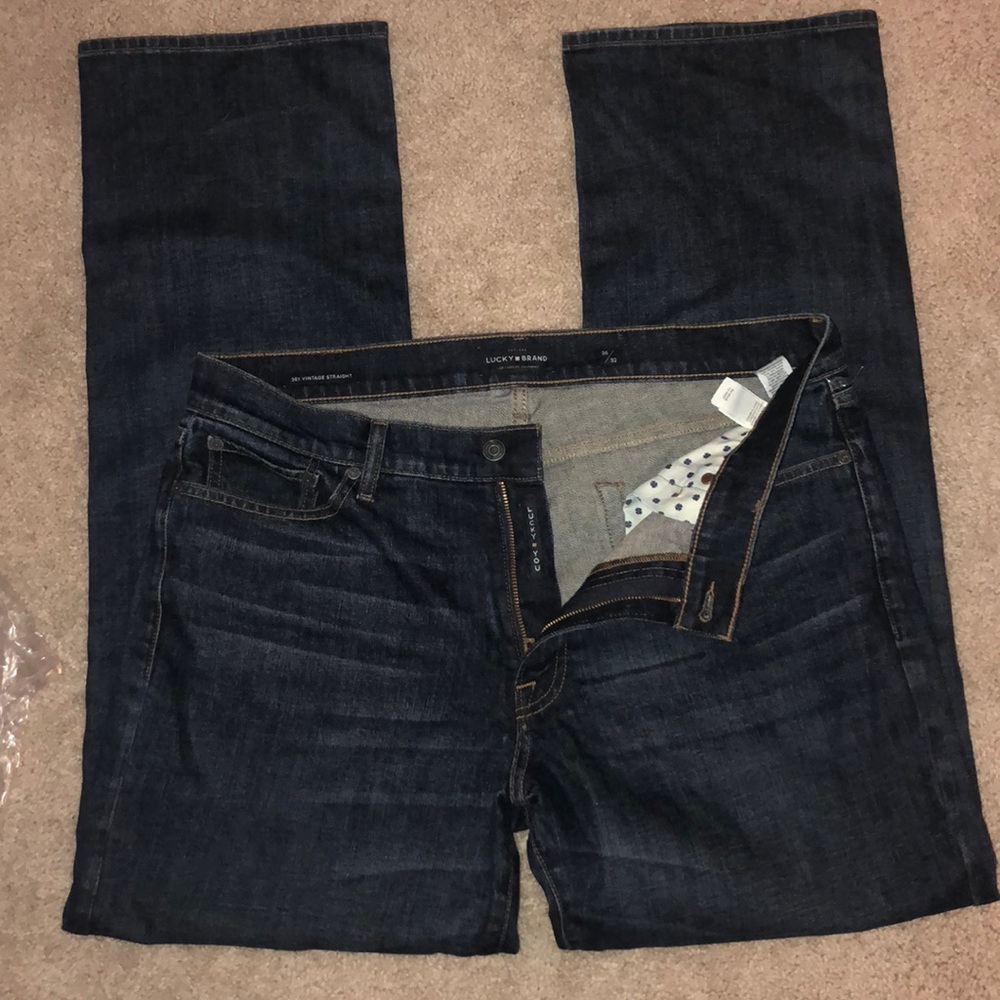 NWT MENS LUCKY BRAND VINTAGE STRAIGHT JEANS 36/32